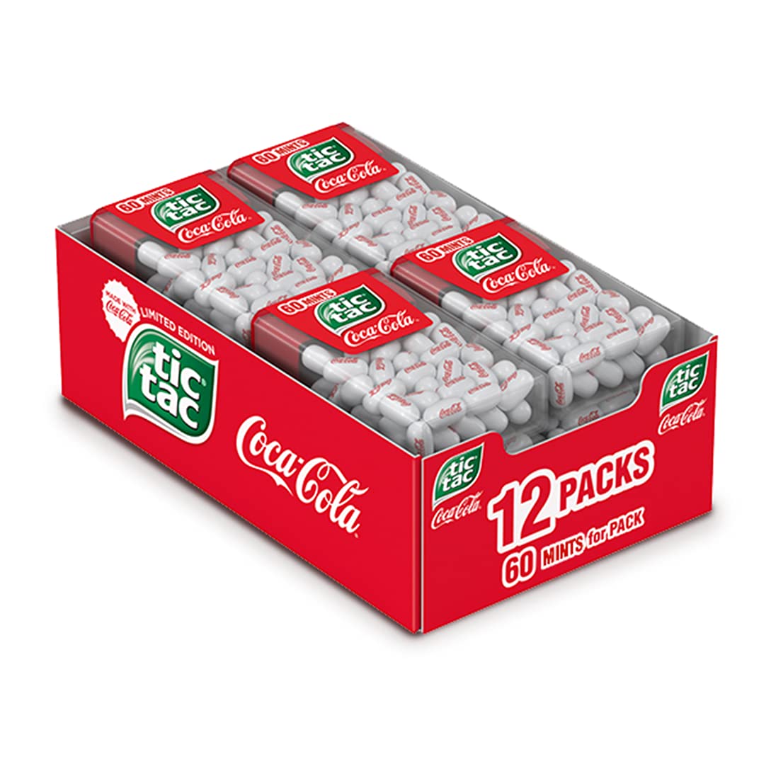 Tic Tac Coca-Cola Fresh Breath Mints, Bulk Hard Candy Mints, 3.4 oz