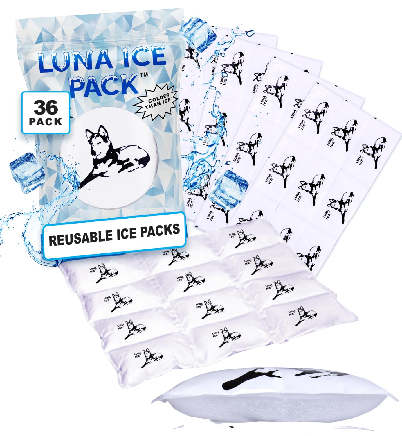 Nice Packs Dry Ice for Coolers Lunch Box Ice Packs Dry Ice for Frozen Food Ice  Packs for Kids Lunch Bags Reusable Ice Packs Long Lasting - Flexible 120  Packs - 10