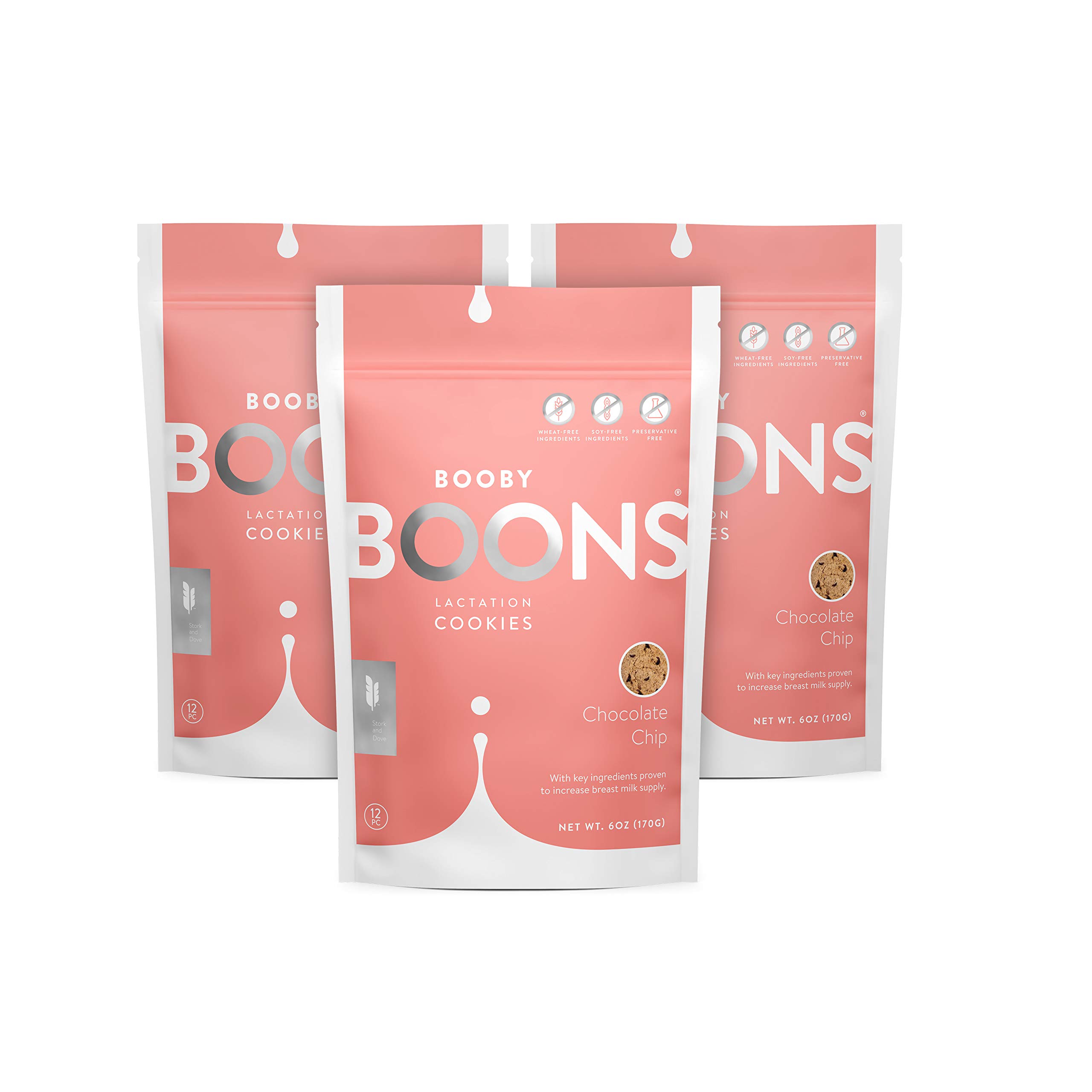 Booby Boons+ Lactation Chocolate Chip Bars; (6x45g). Award Winning,  Wheat-Free, Soy-Free Lactation Support. Made with Love in Canada :  : Health & Personal Care