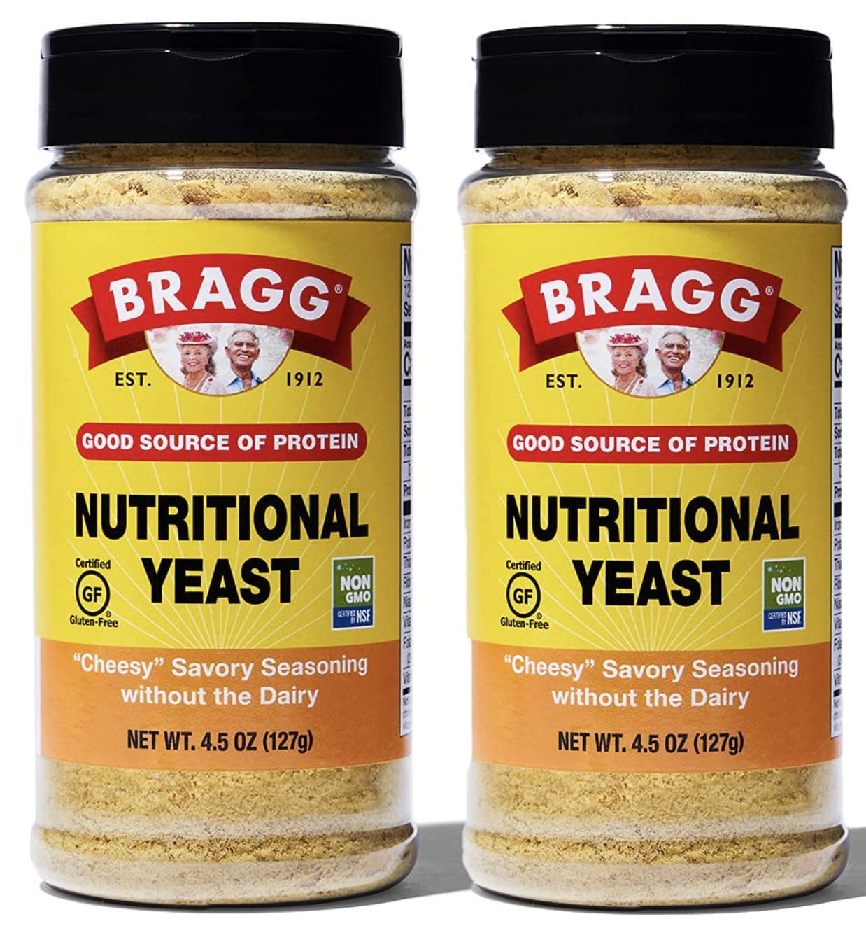 Bragg Premium Nutritional Yeast Seasoning - Vegan, Gluten Free – Good  Source of Protein & Vitamins – Nutritious Savory Parmesan Cheese Substitute  (Original, 4.5 Ounce (Pack of 2)) Original 4.5 Ounce (Pack of 2) 