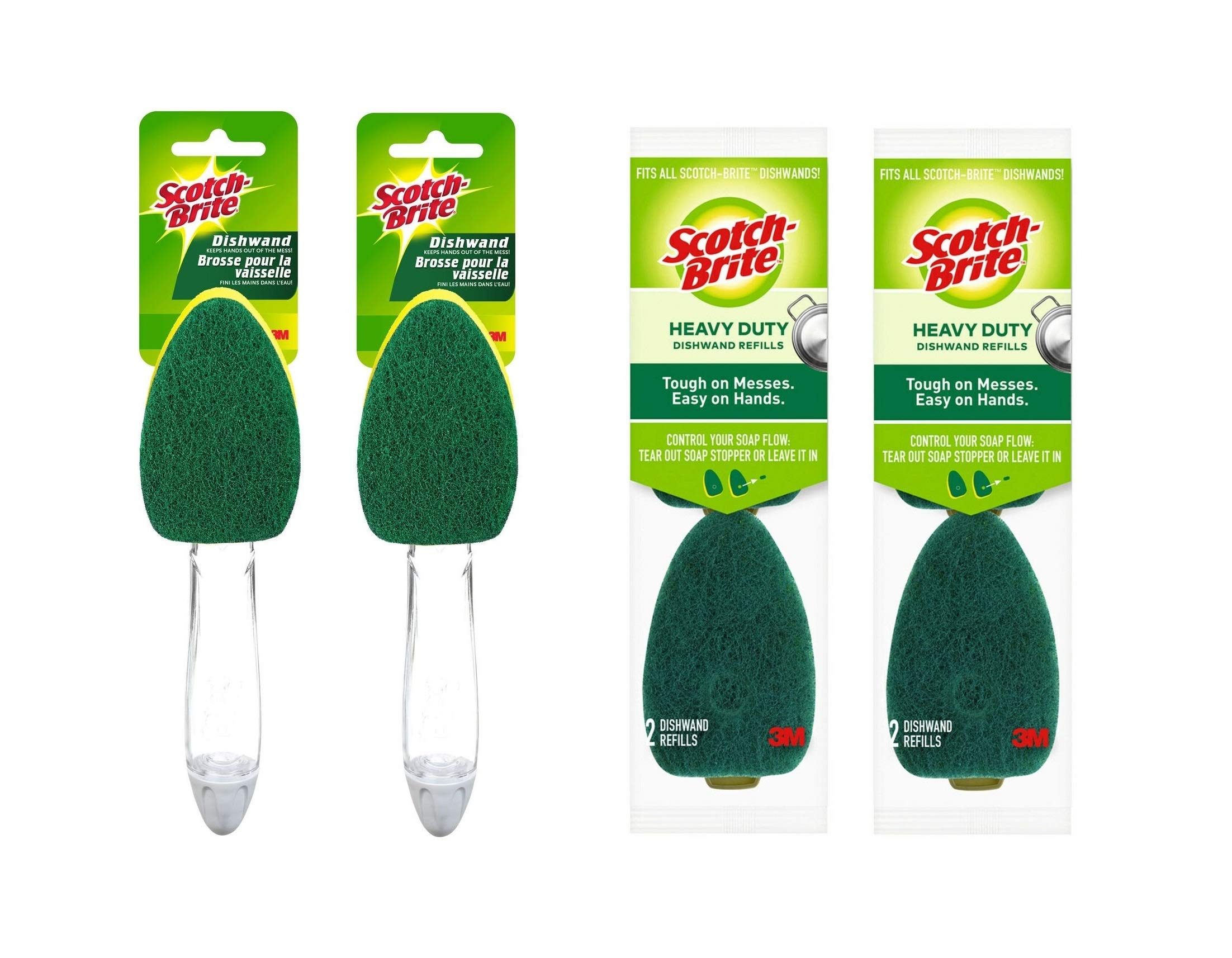 Scotch-Brite Glass Cooktop Wand Replacement Heads, Cleans With Just Water,  Tackle Burnt-On Messes, 2 Replacement Heads