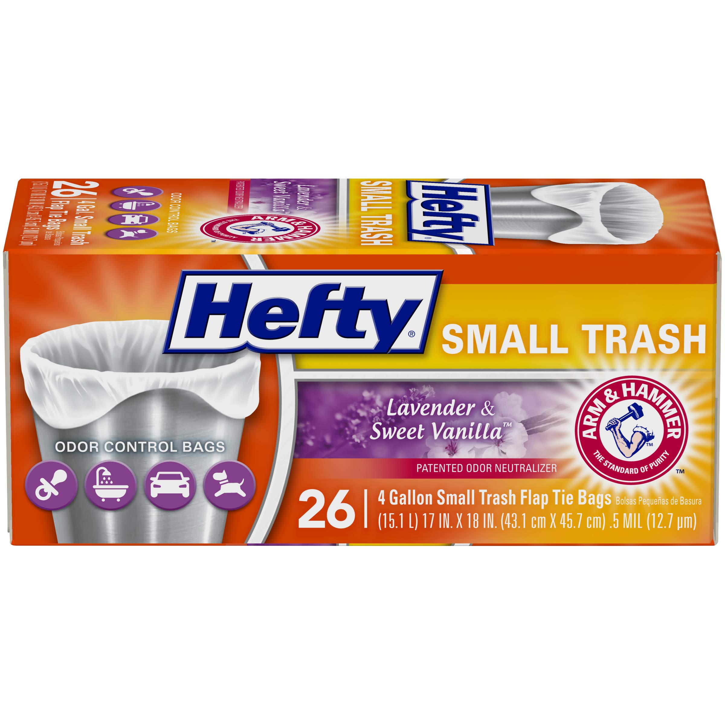 Hefty Trash Bags/Garbage Bags, Flap Tie, 8 Gallon, Medium - 24  Count (Pack of 12) : Health & Household