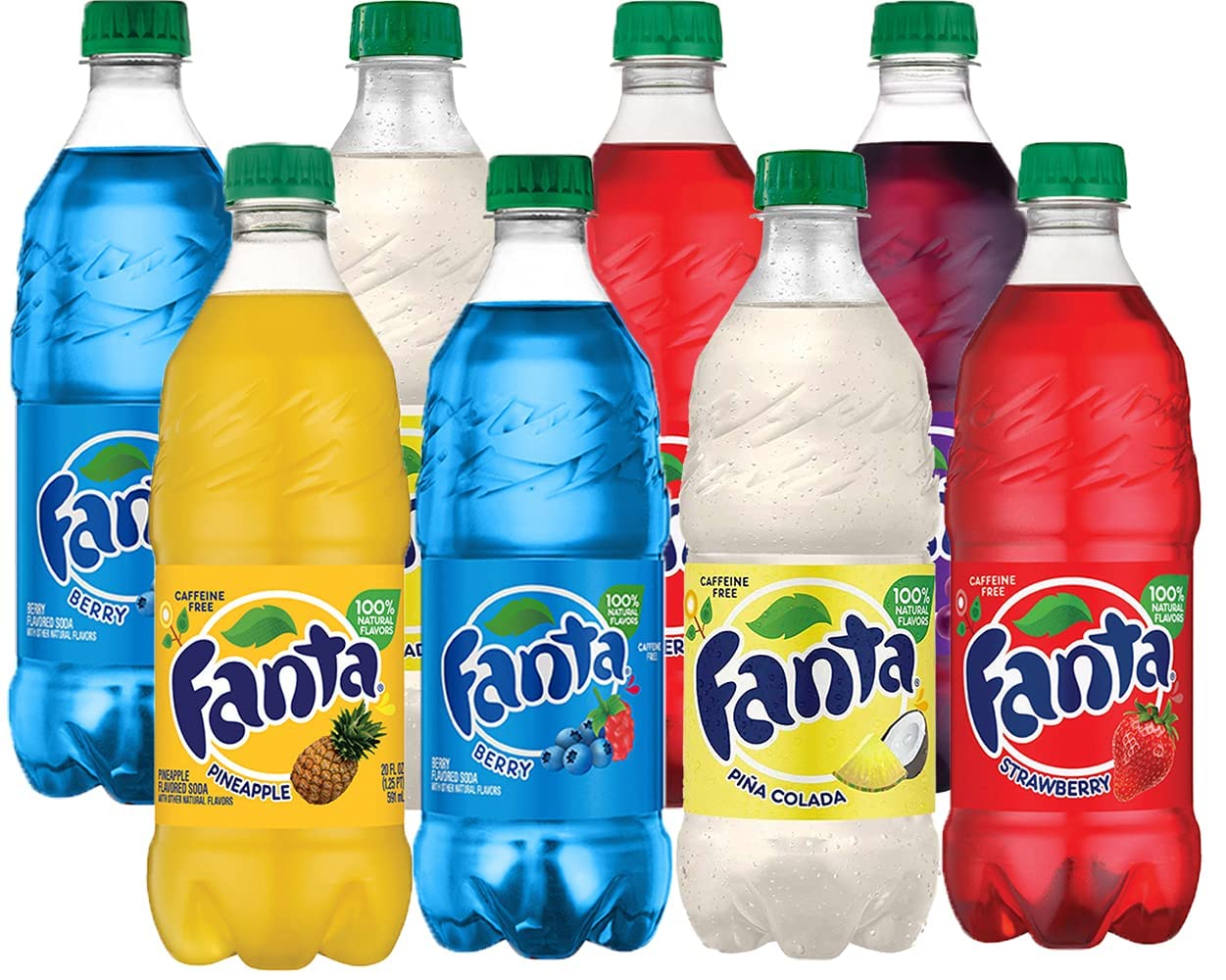 Fanta Orange Soda, Berry, Grape, Strawberry, Pina Colada, Pineapple Variety  Pack 