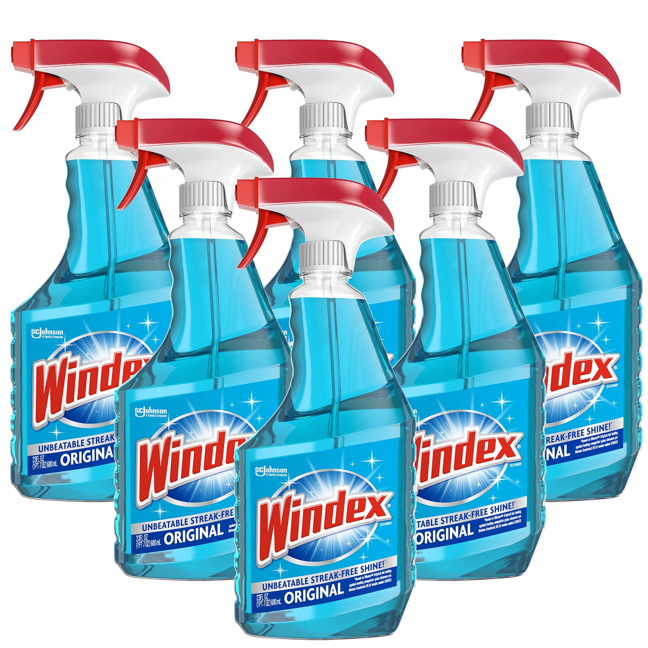 Windex Glass Cleaner Spray, Original Blue Window Cleaner Works on Smudges  and Fi 
