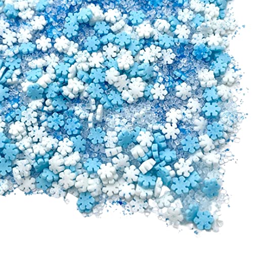 Snowflake Crystals Sanding Sugar, Sprinkles, Snowflake Sprinkles