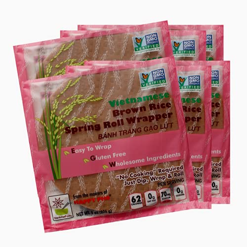 Star Anise Foods Vietnamese Brown Rice Spring Roll Wrapper, 8 oz