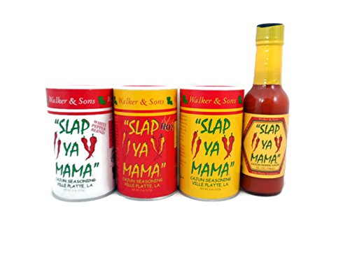  Walker & Sons Slap Ya Mama Cajun Seasoning Bundle - 3 Items  (Original, Hot and White Pepper Blend) by Slap Ya Mama : Grocery & Gourmet  Food