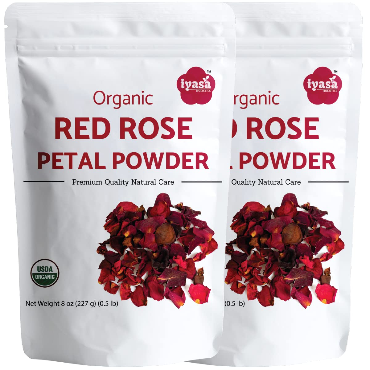 Certified Organic Red Rose Petals