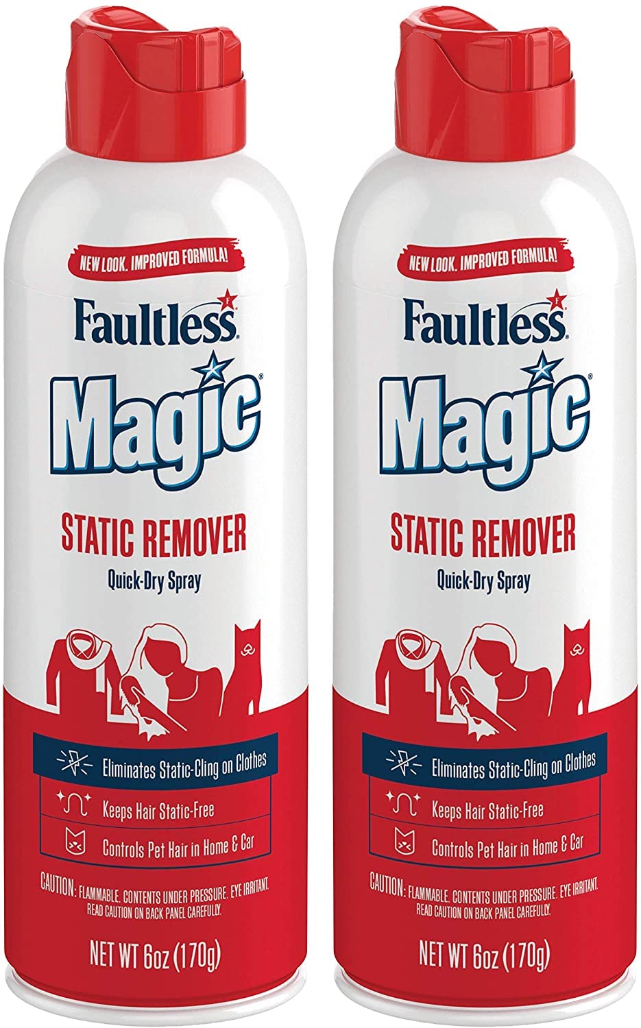 Magic Static Remover, Pack of 2 - No More Cling Static Spray, Eliminates Static Cling, Anti-Static Spray for Clothes, Furniture & Car - Static Free