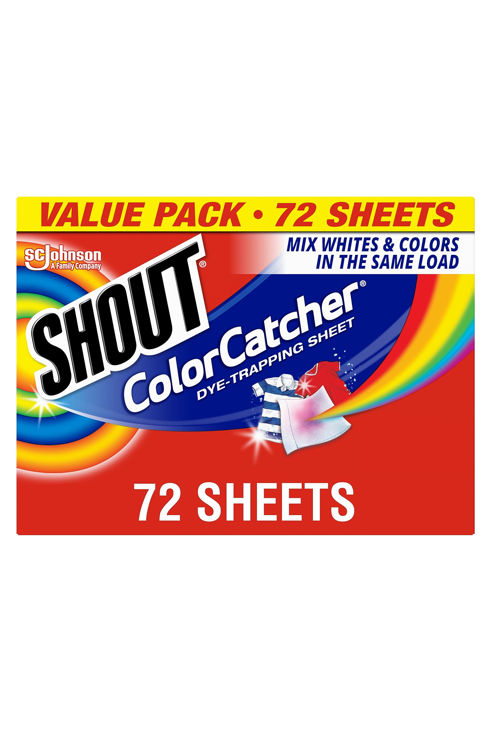 Color Catcher Sheets for Laundry, Maintains Clothes Original Colors, 72  Count 