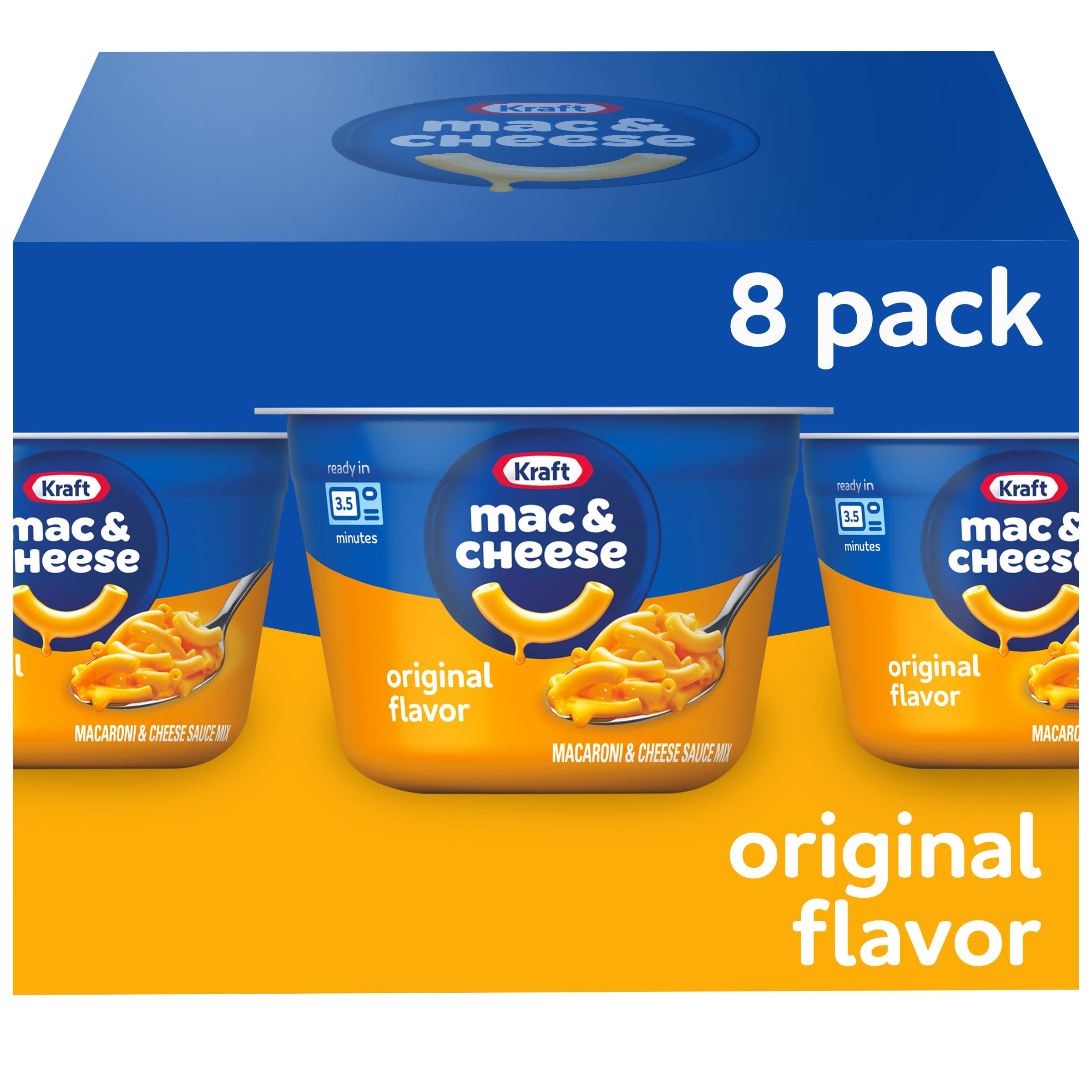 Kraft Original Easy Microwavable Macaroni and Cheese Cups (8 ct Box, 2.05  oz Cups) Original (Pack of 8) 