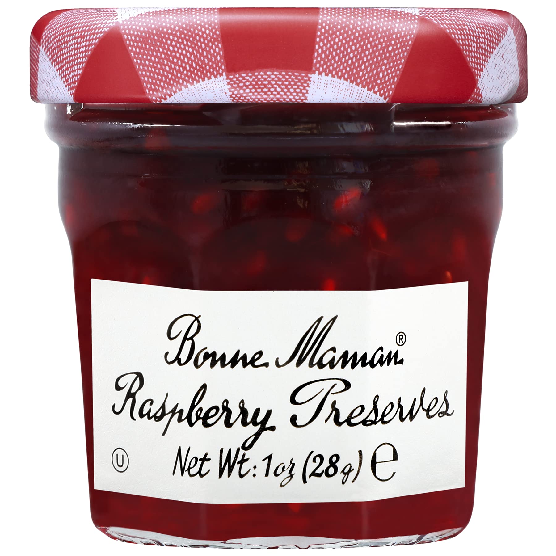 Bonne Maman Raspberry Preserves, Mini Jars (Pack of 60 jars) 1 Ounce (Pack  of 60) 