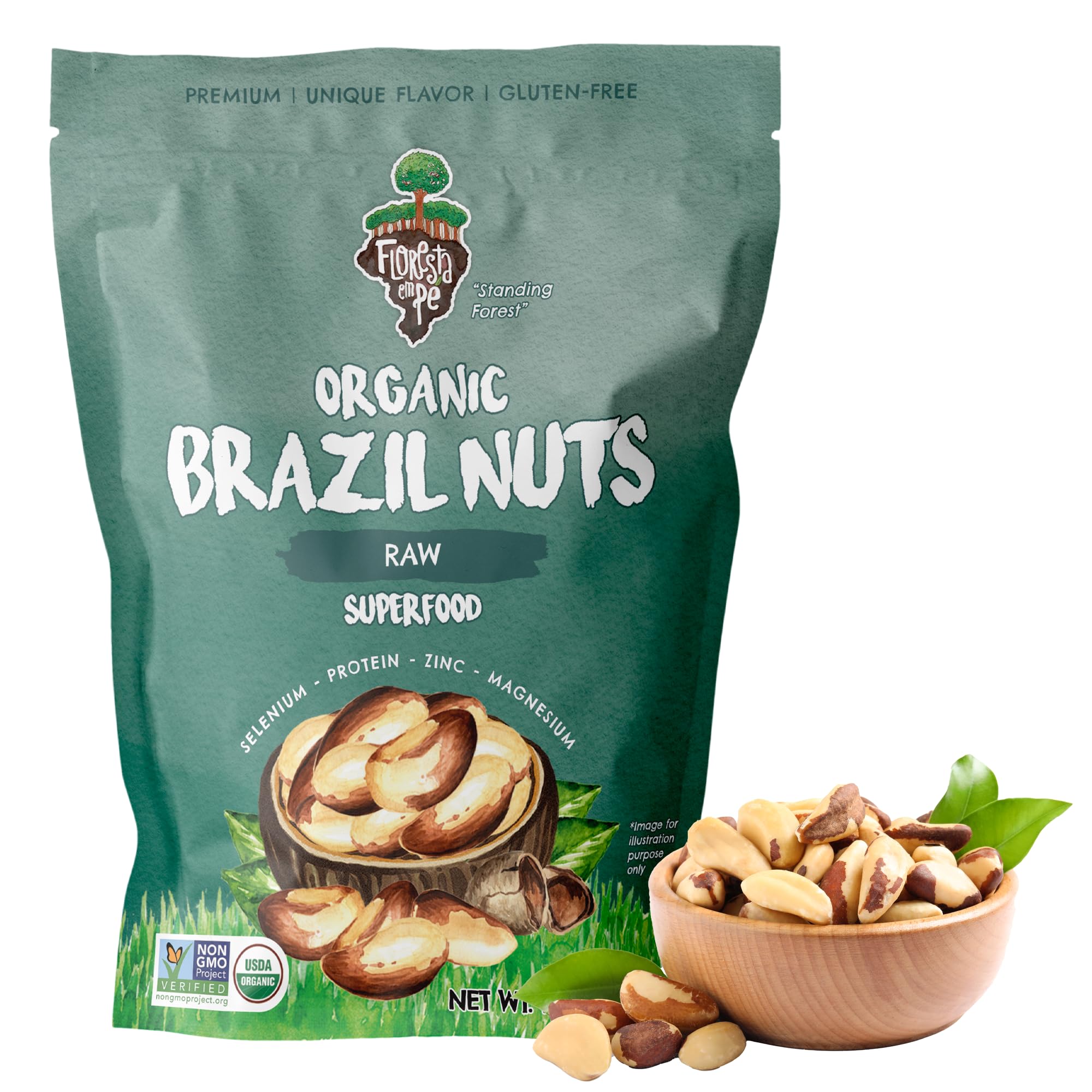 The True Organic Premium Brazil Nuts (10oz) Raw & Unsalted