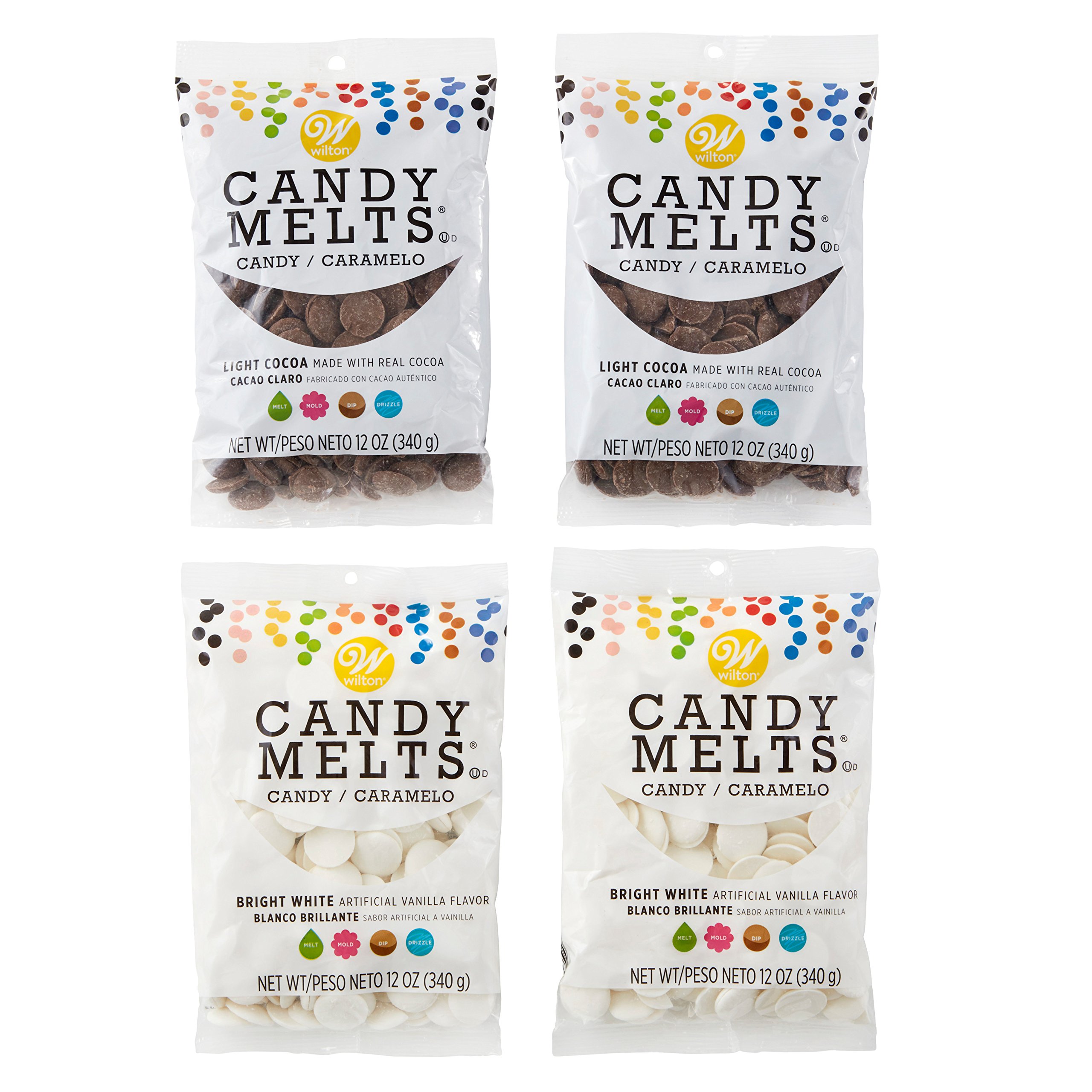 Light Cocoa and Bright White Candy Melts Candy Set, Vanilla & Chocolate  Candy Me 